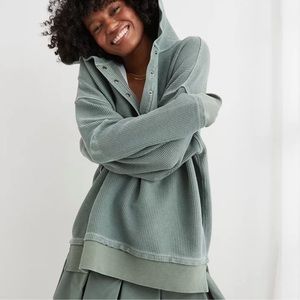 Aerie Textured Henley Hoodie